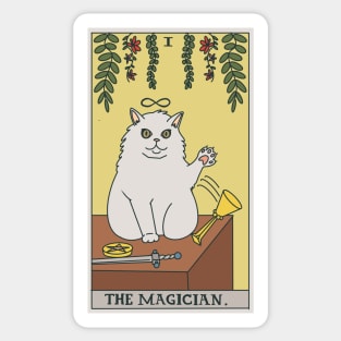 Cat Tarot Card - The Magician Sticker